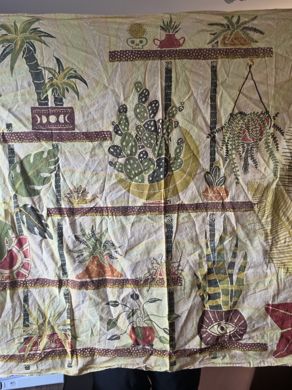Botanical Shelf Print Yellow Tapestry